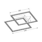 Οροφής led “Crystal” 55w 6050lm CCT με Control – BH17-04891