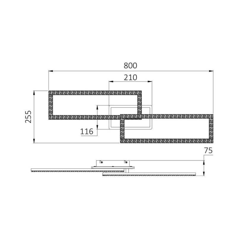 Οροφής led “Crystal” 55w 6050lm CCT με Control – BH17-05190