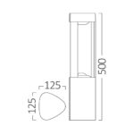 Κολωνάκι led “Dallas” 7w IP54 600lm 3000k 50cm – BG43-02102