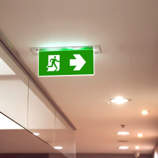 BRY-EXIT-LED-3W-RCS-IP20-WHT-EMERGENCY EXIT – BC14-01120
