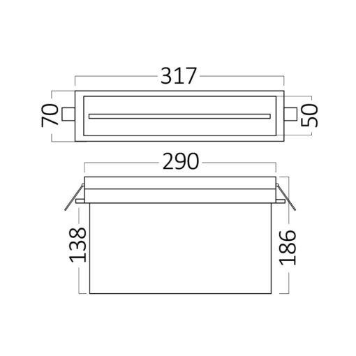 BRY-EXIT-LED-3W-RCS-IP20-WHT-EMERGENCY EXIT – BC14-01120