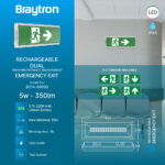 BRY-EXIT-LED-5W-DUAL-IP65-WHT-EMERGENCY EXIT – BC14-00900