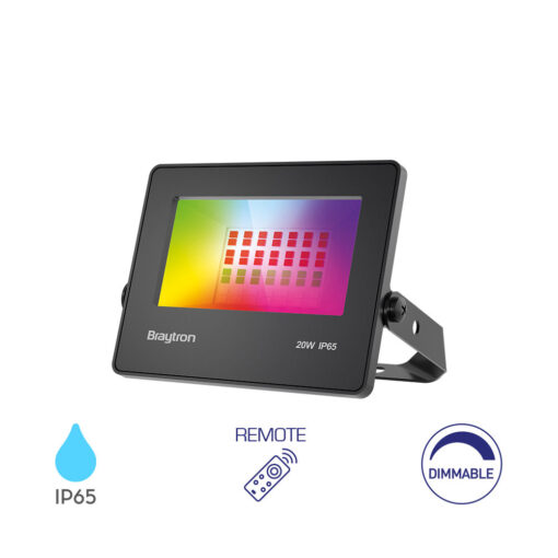 Προβολέας LED IP65 20w RGB με Control – BT66-02091
