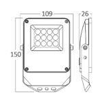 Προβολέας IP65 10W 1100 lm 3CCT (Γκρι) – BT65-01082