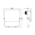 Προβολέας IP65 100W  9500lm 3CCT (Λευκός) – BT60-59180