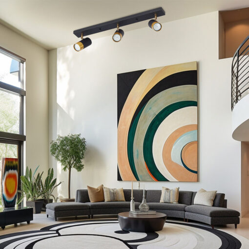 Σποτ οροφής 3 x GU10 μαύρο/χρυσό – BV04-00023