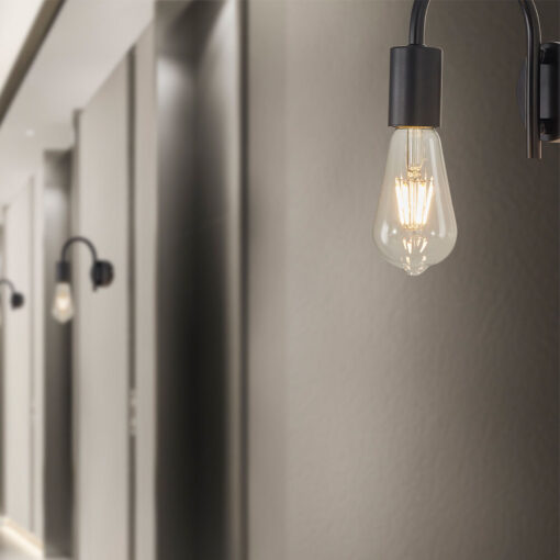 Απλικα Τοίχου Ε27 Μαυρη – BV04-00034