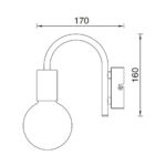 Απλικα Τοίχου Ε27 Μαυρη – BV04-00034