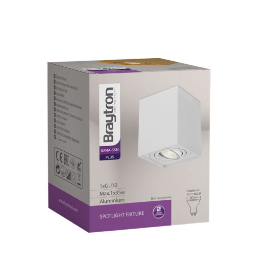 BRY-GAMA-8010-SQR-WHT-GU10-SPOTLIGHT – BH04-00310
