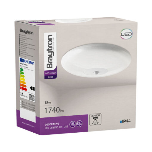 Πλαφονιέρα led με ανίχνευση “Jade” 18w IP44 1740lm 3000k – BH15-01100