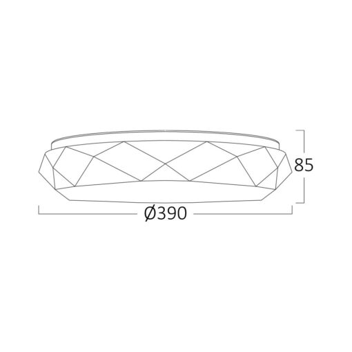 Πλαφονιέρα Jade 34W, CCT, 3550lm, 39×8,2cm – BH16-20480