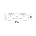 Πλαφονιέρα Jade 44W, CCT, 4580lm, 49×8,5cm – BH16-20580