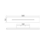 Απλίκα led “Leva” 20w 2100lm 3000k Μαύρη – BH07-03501