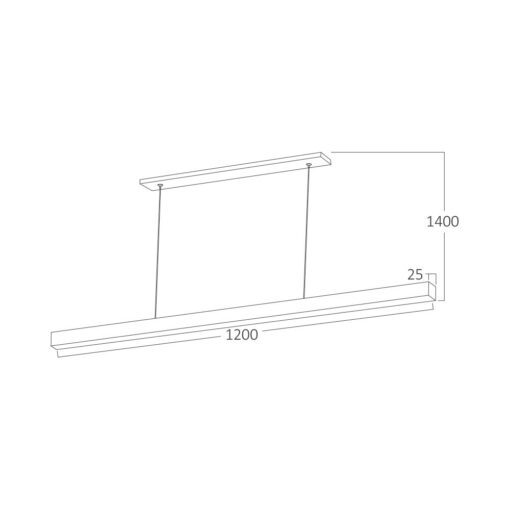 Κρεμαστή ράγα Led 30w Lina, 3000lm, 120×2,5cm – BH16-09981