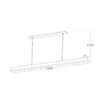 Κρεμαστή ράγα Led 30w Lina, 3000lm, 120×2,5cm – BH16-09980