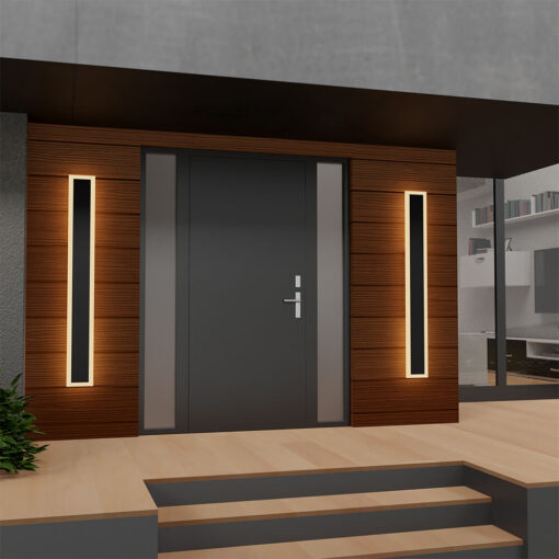 Απλίκα Led “Line” 18w IP54 1860lm 3000k Μαύρη – BG38-03501