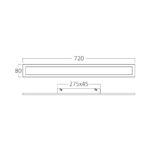 Απλίκα Led “Line” 18w IP54 1860lm 3000k Μαύρη – BG38-03501