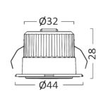 Μινι σποτ led 3w 38° 4000K IP54 – BH06-00219