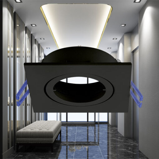 Σποτ “MITTO” Τετράγωνο Μαύρο GU10 – BH03-02021