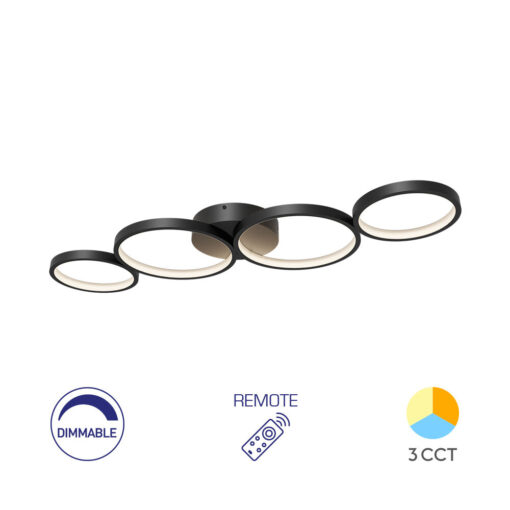 Οροφής led “Nela” 60w 6050lm CCT με Control – BH17-04091