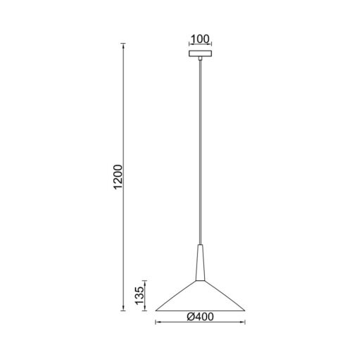 Κρεμαστό μονόφωτο 1 x Ε27 λευκό Ø40 – BV05-00050