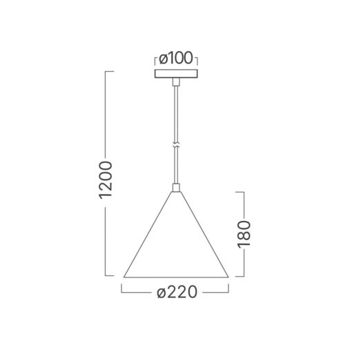 Κρεμαστό μονόφωτο 1 x Ε27 μαύρο Ø22 – BV05-00061