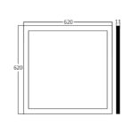 Χωνευτό πάνελ 62 x 62cm 3CCT – BP27-36280