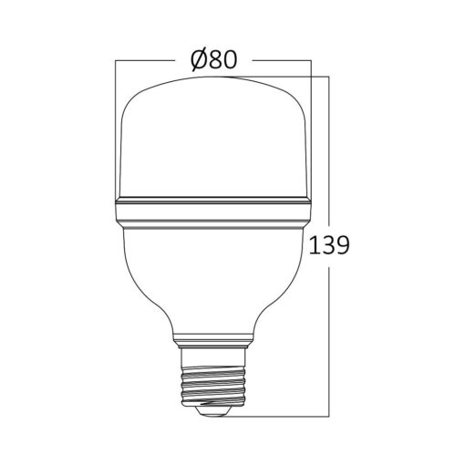 Λάμπα led 18W E27 T80 6500K – BA13-31823