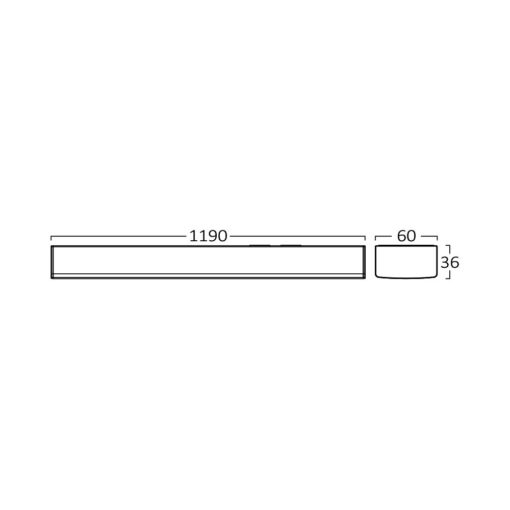 Φωτιστικό led στεγανό 36w 120cm 3cct IP40 – BN20-11280
