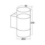 BRY-RITA-S-WL.2-GRY-2xGU10-IP44-WALL LIGHT – BG32-00322