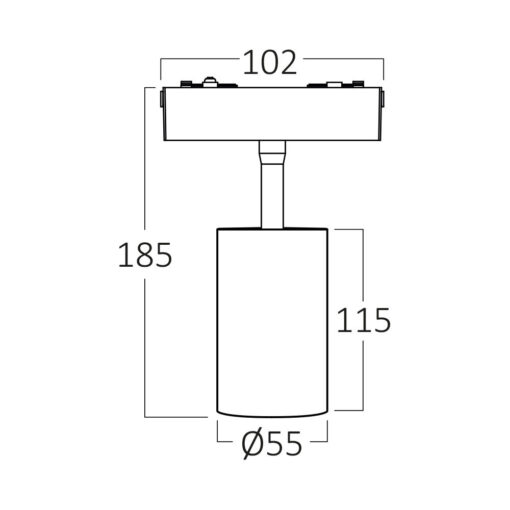 Σποτ Led Μαγνητικής Ράγας slim 18W 4000K Μαύρο – BD61-10311