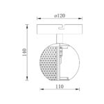 Απλίκα 1xG9 Χρυσή με Διάφανο Γυαλί Κρακελέ – BV01-00013
