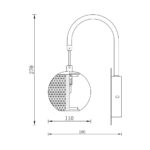 Απλίκα 1 x G9 χρυσή – BV01-00014