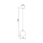 Κρεμαστό μονόφωτο με κρύσταλλο 1 x G9 – BV01-00030