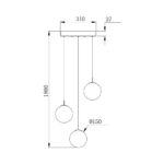 Κρεμαστό τρίφωτο με κρύσταλλο 3 x G9 – BV01-00031