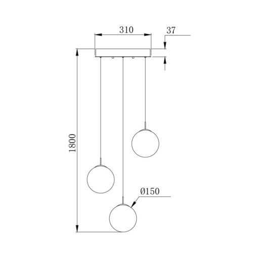 Κρεμαστό τρίφωτο με κρύσταλλο 3 x G9 – BV01-00031