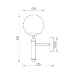 Απλίκα 1 x G9 χρυσή – BV01-00062