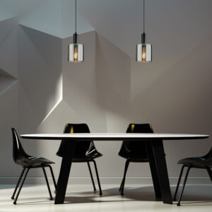 Κρεμαστό μονόφωτο 1 x Ε27 μαύρο Ø15 – BV01-00070