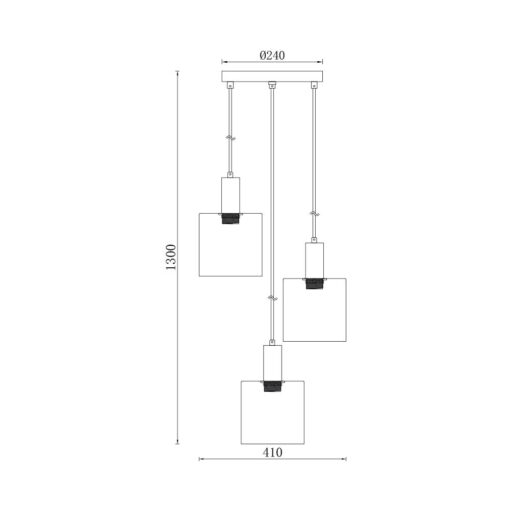 Κρεμαστό φωτιστικό 3 x E27 – BV01-00071