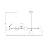 Κρεμαστή ράγα 6 x G9 μαύρη – BV01-00121
