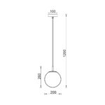Κρεμαστό μονόφωτο 1 x Ε27 μαύρο Ø18 – BV01-00114