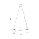 Κρεμαστή ράγα 3 x G9 μαύρη – BV01-00116