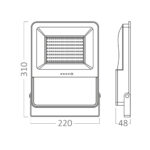 Προβολέας ηλιακός (solar) IP65 75w (250w) 3000lm 3CCT 2m Καλώδιο – BT64-02481