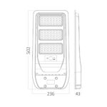 ΦΩΤΙΣΤΙΚΟ LED ΔΡΟΜΟΥ ΗΛΙΑΚΟ 50W 6500K IP65 ΜΑΥΡΟ – BT43-05031
