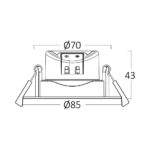Σποτ led dimmable 7w 630lm CCT (μαύρο) – BD02-60781