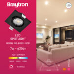 BRY-SPOTLED G3-7W-SQR-BLC-3IN1-LED SPOTLIGHT – BD02-10781