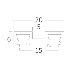 Μαγνητική ράγα ultra slim 1m 48V μαύρη – BY41-01111
