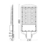 ΦΩΤΙΣΤΙΚΟ LED ΔΡΟΜΟΥ 100W 4000K IP66 ΓΚΡΙ – BT42-89112