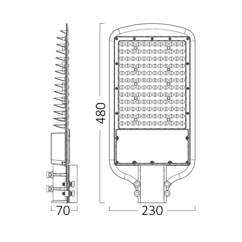 ΦΩΤΙΣΤΙΚΟ LED ΔΡΟΜΟΥ 100W 4000K IP66 ΓΚΡΙ – BT42-89112