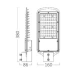 BRY-ST83-50W-GRY-6500K-IP66-LED STREET LIGHT – BT42-85032